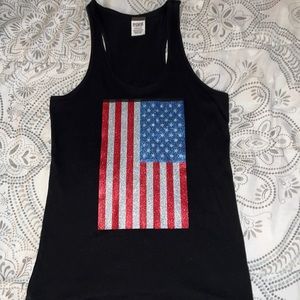 It’s a American flag tank top says PINK on the back